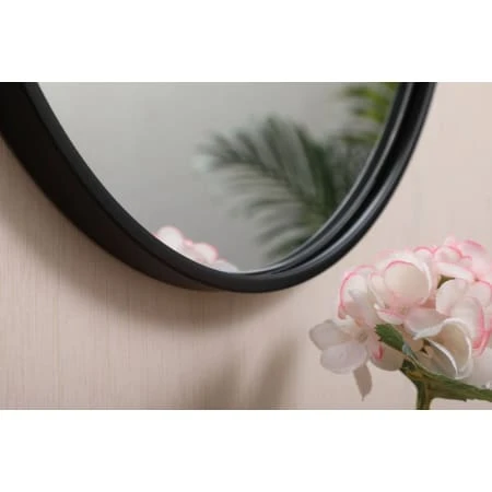 Eternity 18" Diameter Circular Beveled Metal Framed Bathroom Mirror 7 Eternity 18" Diameter Circular Beveled Metal Framed Bathroom Mirror - Image 5