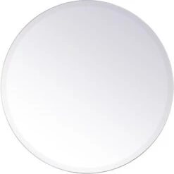Gracin 24" Diameter Circular Flat Frameless Bathroom Mirror