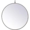 Eternity 18" Diameter Circular Beveled Metal Framed Bathroom Mirror