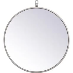 Eternity 18" Diameter Circular Beveled Metal Framed Bathroom Mirror