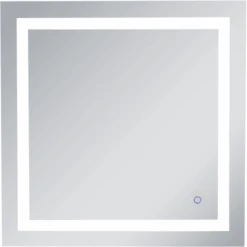 Helios 30" Square Frameless Wall Mounted Lighted Bathroom Mirror
