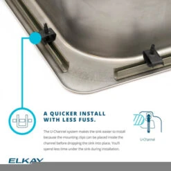 Gourmet Celebrity Stainless Steel 15" Single Basin Top Mount Bar Sink Package 10 Gourmet Celebrity Stainless Steel 15" Single Basin Top Mount Bar Sink Package -Bathroom Sales Store elkay bcra150c u channel infographic 3229