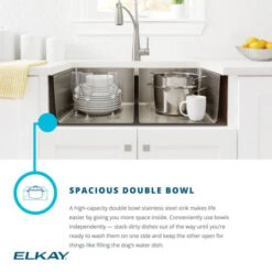 Crosstown 31-1/2" Undermount Double Basin Stainless Steel Kitchen Sink With Basin Rack And Basket Strainer 23 Crosstown 31-1/2" Undermount Double Basin Stainless Steel Kitchen Sink With Basin Rack And Basket Strainer -Bathroom Sales Store elkay ectru31179tc alternate view 503