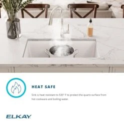 Quartz Classic 15-3/4" Undermount Single Basin Quartz Composite Bar Sink With Basin Rack And Basket Strainer -Bathroom Sales Store elkay elg1616c alternate image 600