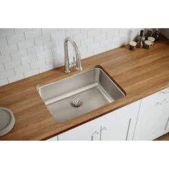Lustertone 25-1/2" Undermount Single Basin Stainless Steel Kitchen Sink 14 Lustertone 25-1/2" Undermount Single Basin Stainless Steel Kitchen Sink -Bathroom Sales Store elkay eluh2317 alternate view 2106