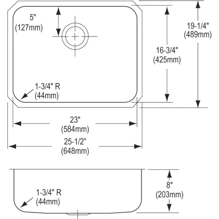 Lustertone 25-1/2" Undermount Single Basin Stainless Steel Kitchen Sink 13 Lustertone 25-1/2" Undermount Single Basin Stainless Steel Kitchen Sink - Image 11