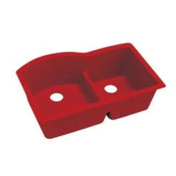 Quartz Luxe 33" Undermount Offset Double Basin Quartz Composite Kitchen Sink With Aqua Divide -Bathroom Sales Store elkay elxhu3322r alternate view 589