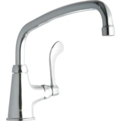 1.5 GPM Deck Mounted Single Wrist Blade Handle Utility Faucet With Brass Handles