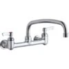 1.5 GPM Wall Mounted Double Lever Handle Utility Faucet With Brass Handles -Bathroom Sales Store elkay lk940at14l2h 7844507