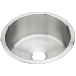 Asana Lustertone Stainless Steel 18-3/8" Single Basin Top Mount Bar Sink With 3-1/2" Drain Opening