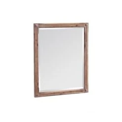 Napa 34" X 27" Transitional Rectangular Wood Framed Bathroom Wall Mirror