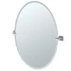 Elevate 28-1/2" Oval Beveled Wall Mounted Mirror With Satin Nickel Accents 1 Elevate 28-1/2" Oval Beveled Wall Mounted Mirror With Satin Nickel Accents -Bathroom Sales Store gatco 4079lg 9