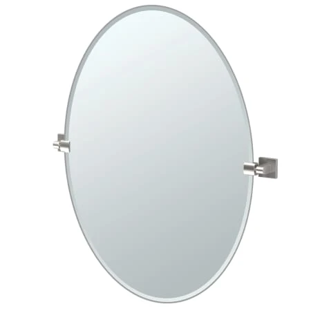 Elevate 28-1/2" Oval Beveled Wall Mounted Mirror With Satin Nickel Accents 3 Elevate 28-1/2" Oval Beveled Wall Mounted Mirror With Satin Nickel Accents