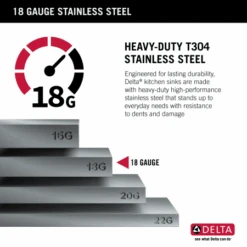 Delta Marca 25" Undermount Single Basin Stainless Steel Kitchen Sink -Bathroom Sales Store gmxv5r2n50vzolodxozi