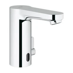 Grohe Eurosmart Touch Free Bathroom Faucet With Temperature Control Lever - Less Drain Assembly