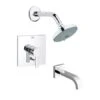 Grohe Allure Pressure Balanced Shower Trim With Multi Function Shower Head, Non Diverter Tub Spout, 5-5/8" Shower Arm And Lever Handle -Bathroom Sales Store grohe gr pb106sc 139