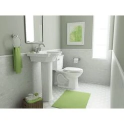 American Standard Estate Elongated Toilet Bowl Only With VorMax Flushing, Right Height, EverClean, And CleanCurve Rim - Less Seat -Bathroom Sales Store half bath final