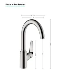 Hansgrohe Focus N 1.75 GPM Single Hole Bar Faucet - Limited Lifetime Warranty -Bathroom Sales Store hansgrohe 71802 alternate view 4