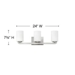 Kyra 3 Light Vanity Light With Etched Opal Glass 9 Kyra 3 Light Vanity Light With Etched Opal Glass -Bathroom Sales Store hinkley lighting 55023 alternate image 5552