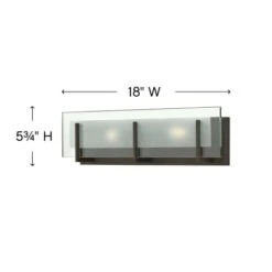 Latitude 2 Light 18" Width Bath Bar With Halogen Bulbs Included -Bathroom Sales Store hinkley lighting 5652 alternate image 5630