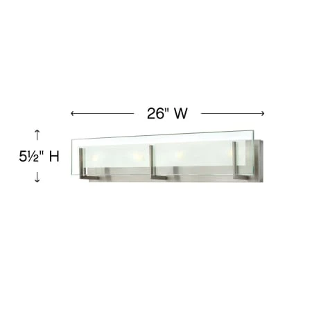 Latitude 26" Wide 4 Light Bath Bar With Halogen Bulbs Included 4 Latitude 26" Wide 4 Light Bath Bar With Halogen Bulbs Included - Image 2
