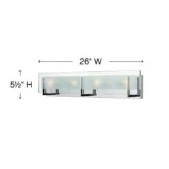 Latitude 26" Wide 4 Light Bath Bar With Halogen Bulbs Included 12 Latitude 26" Wide 4 Light Bath Bar With Halogen Bulbs Included -Bathroom Sales Store hinkley lighting 5654 alternate image 5633
