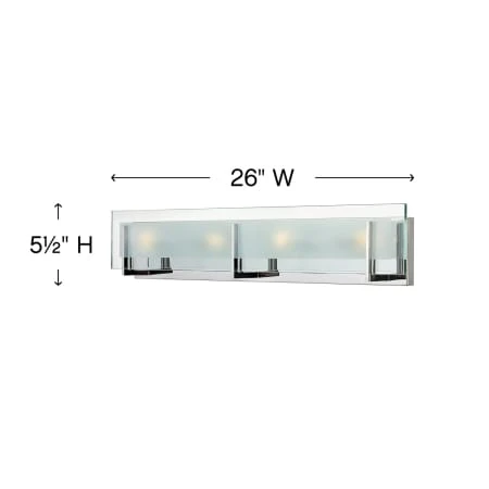 Latitude 26" Wide 4 Light Bath Bar With Halogen Bulbs Included 5 Latitude 26" Wide 4 Light Bath Bar With Halogen Bulbs Included - Image 3