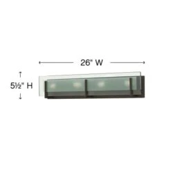 Latitude 26" Wide 4 Light Bath Bar With Halogen Bulbs Included 17 Latitude 26" Wide 4 Light Bath Bar With Halogen Bulbs Included -Bathroom Sales Store hinkley lighting 5654 alternate image 5638