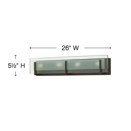 Latitude 26" Wide 4 Light Bath Bar With Halogen Bulbs Included 10 Latitude 26" Wide 4 Light Bath Bar With Halogen Bulbs Included - Image 8