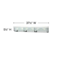 Latitude 37.5" Wide 6 Light Bath Bar With Halogen Bulbs Included -Bathroom Sales Store hinkley lighting 5656 alternate image 5641