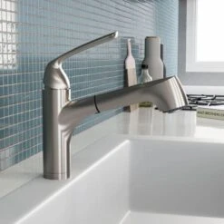 Calia Pull-Out Bar Faucet With CeraDox Lifetime Technology -Bathroom Sales Store houzer calpo 559 side view 37