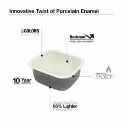 Porcela 15-3/5" Single Basin Undermount Porcelain Enameled Bar Sink With Sound Dampening Technology -Bathroom Sales Store houzer pcb 1750 sink features 317