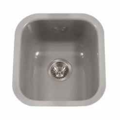 Porcela 15-3/5" Single Basin Undermount Porcelain Enameled Bar Sink With Sound Dampening Technology