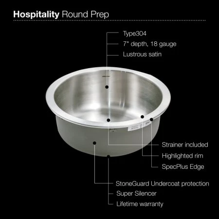 Medallion 17-1/2" Single Basin Drop In 18-Gauge Stainless Steel Bar Sink With Sound Dampening Technology - Basket Strainer Included 6 Medallion 17-1/2" Single Basin Drop In 18-Gauge Stainless Steel Bar Sink With Sound Dampening Technology - Basket Strainer Included - Image 4