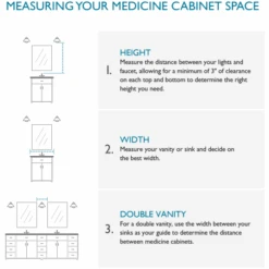 26" H X 36" W X 5-1/4" D Triple Door Medicine Cabinet -Bathroom Sales Store jacuzzi pd48000 alternate view 46