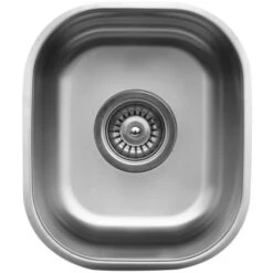 U Series 11-1/2" Undermount Single Basin Stainless Steel Kitchen/ Bar Sink
