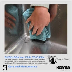 U Series 14-1/2" Undermount Single Basin Stainless Steel Kitchen/Bar Sink -Bathroom Sales Store karran usa u 1414 alternate image 2282