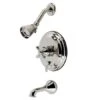 Restoration Tub And Shower Trim With Single Function Shower Head And Metal Cross Handle -Bathroom Sales Store kb36360ax