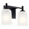 Shailene 2 Light 13" Wide Bathroom Vanity Light -Bathroom Sales Store kichler 45573bk 7122766