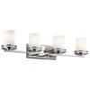 Hendrik 4 Light 34" Wide Vanity Light Bathroom Fixture With Satin Etched Glass Shades -Bathroom Sales Store kichler 5079ch 265