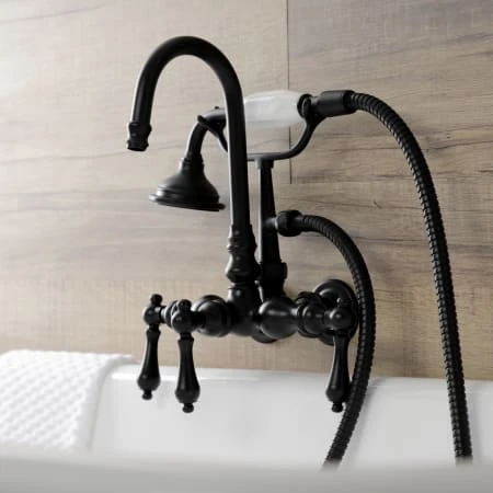 Aqua Vintage Wall Mounted Clawfoot Tub Filler With Built-In Diverter – Includes Hand Shower 8 Aqua Vintage Wall Mounted Clawfoot Tub Filler With Built-In Diverter – Includes Hand Shower - Image 6