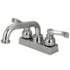 4 GPM Deck Mounted Double Handle Laundry Faucet With Metal Handles -Bathroom Sales Store kingston brass kb2471fl 9760858