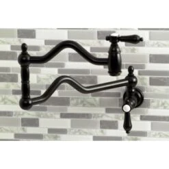 Heirloom 3.8 GPM Single Hole Wall Mounted Pot Filler -Bathroom Sales Store kingston brass ks210 bal alternate view 1100