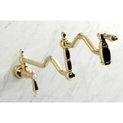 Heirloom 3.8 GPM Single Hole Wall Mounted Pot Filler -Bathroom Sales Store kingston brass ks210 bal alternate view 1104