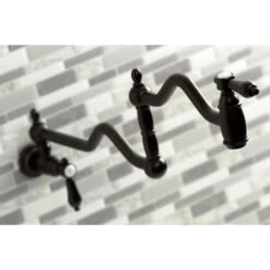 Heirloom 3.8 GPM Single Hole Wall Mounted Pot Filler -Bathroom Sales Store kingston brass ks210 bal alternate view 1107