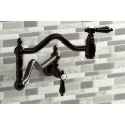 Heirloom 3.8 GPM Single Hole Wall Mounted Pot Filler -Bathroom Sales Store kingston brass ks210 bal alternate view 1108