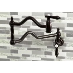 Heirloom 3.8 GPM Single Hole Wall Mounted Pot Filler -Bathroom Sales Store kingston brass ks210 bal alternate view 1109