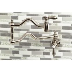 Heirloom 3.8 GPM Single Hole Wall Mounted Pot Filler -Bathroom Sales Store kingston brass ks210 bal alternate view 1115