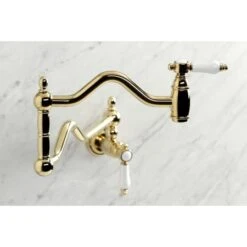 Bel-Air 3.8 GPM Single Hole Wall Mounted Pot Filler -Bathroom Sales Store kingston brass ks210 bpl alternate view 420