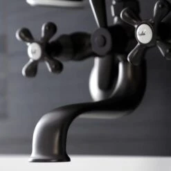 Kingston Wall Mounted Tub Filler With Built-In Diverter – Includes Hand Shower -Bathroom Sales Store kingston brass ks226 alternate view 991